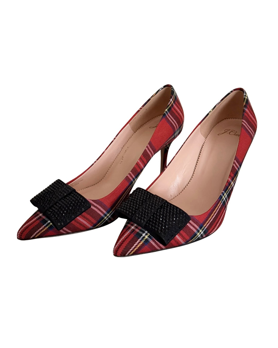 J.Crew Red Plaid Heels