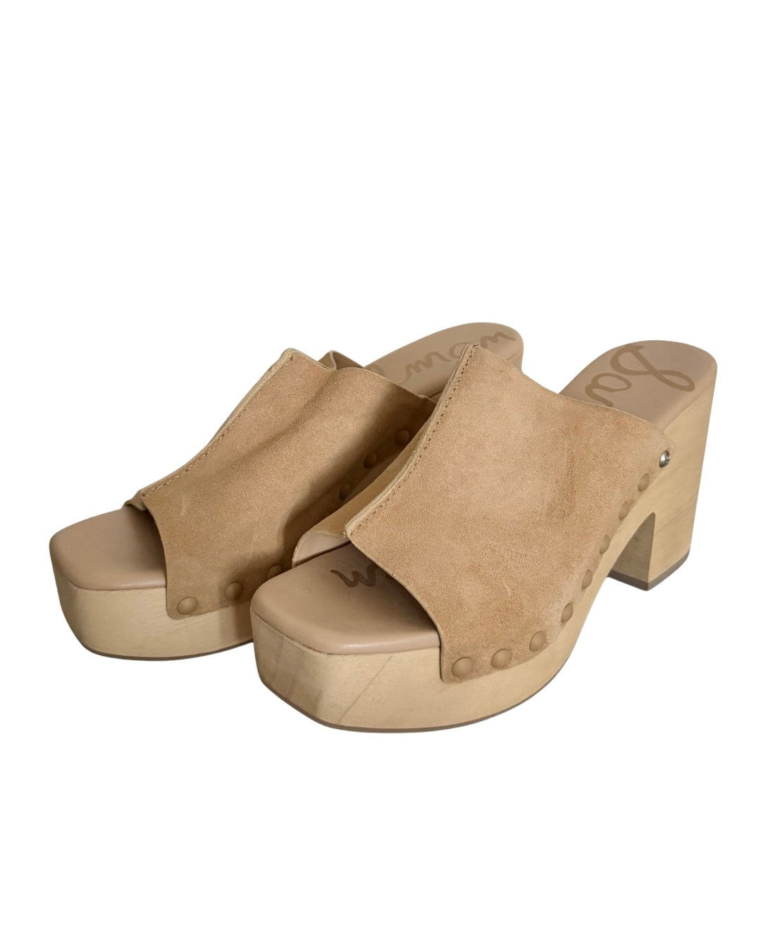 Sam Edelman Beige Mule Heels