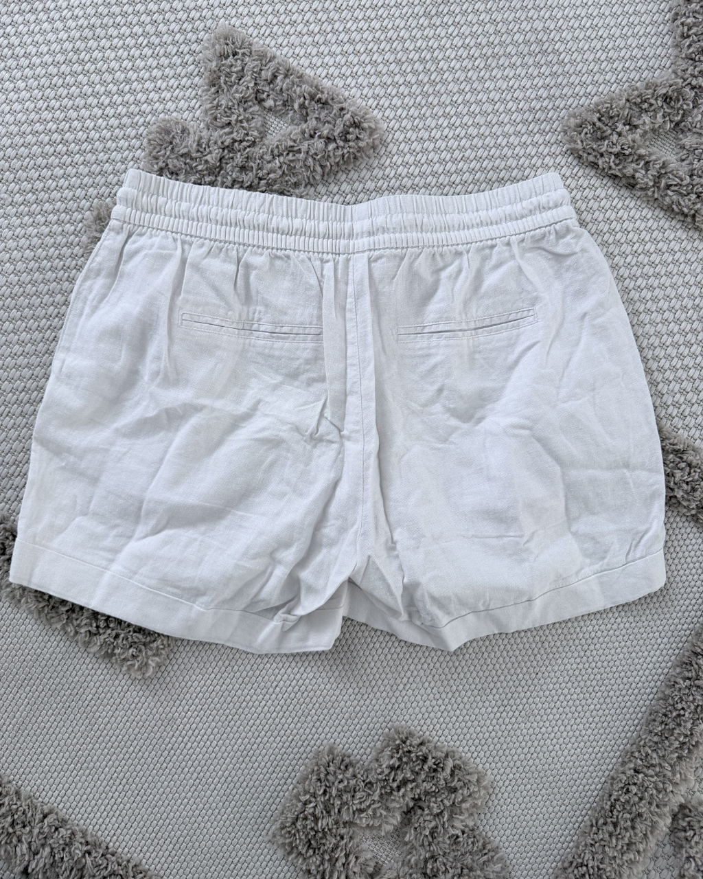 White Cotton Shorts - Size M