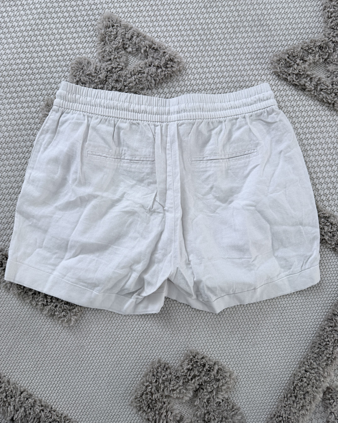 White Cotton Shorts - Size M