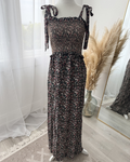 Angie Black Floral Print Maxi Dress - Size S