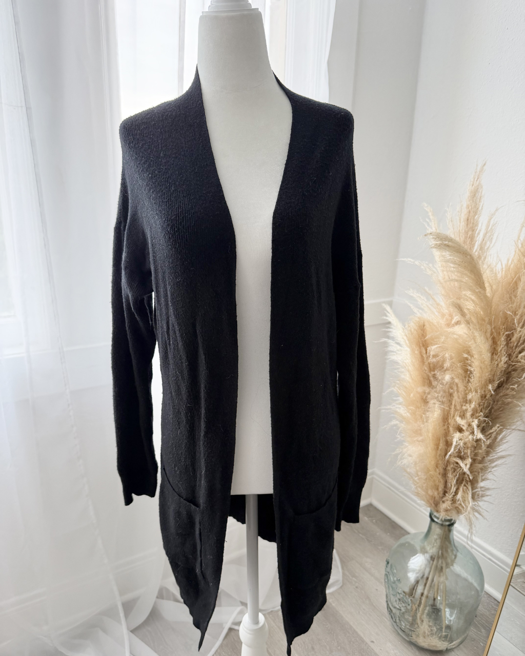 Black Knit Cardigan - Size M