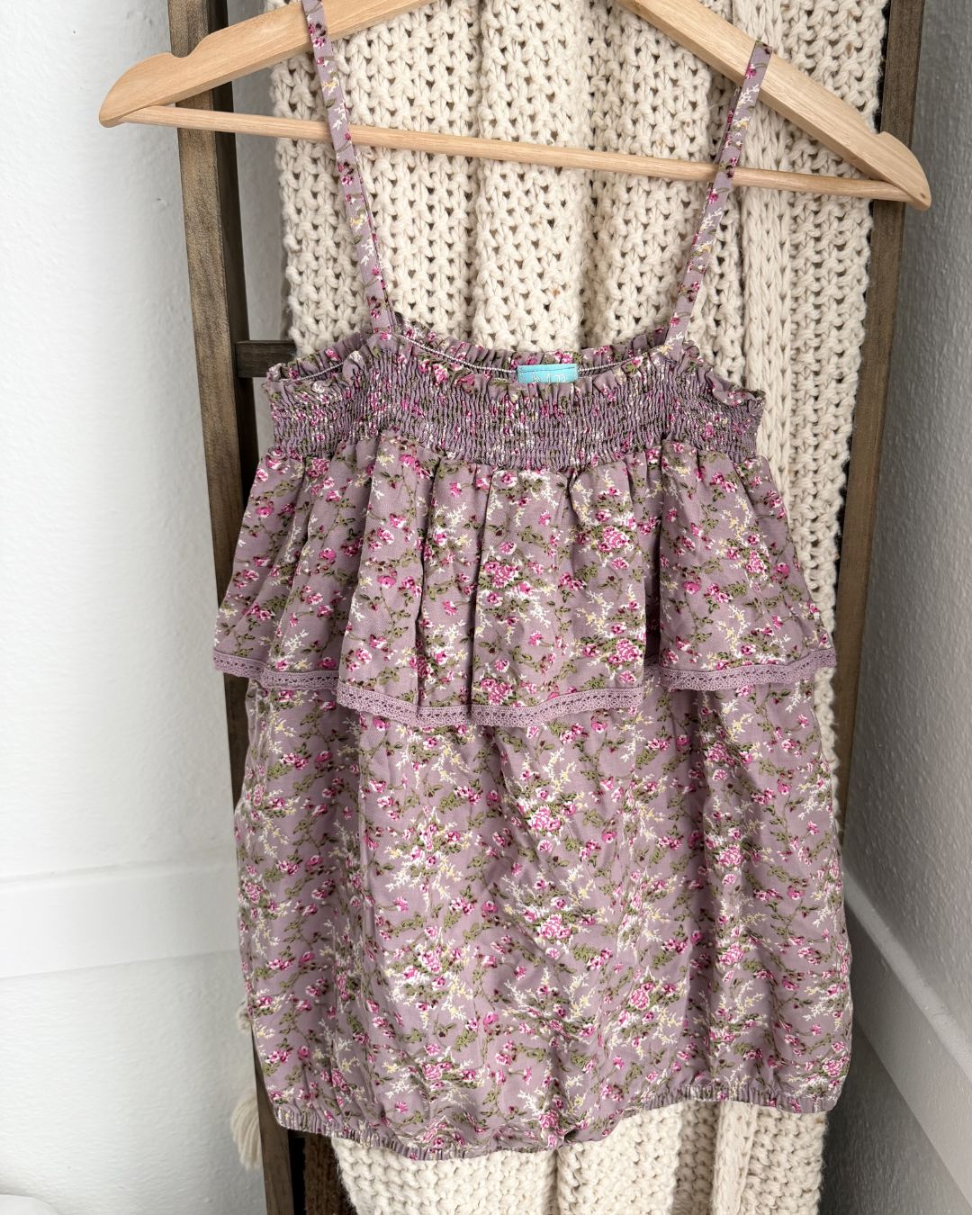 Lavender Floral Blouse - Size M