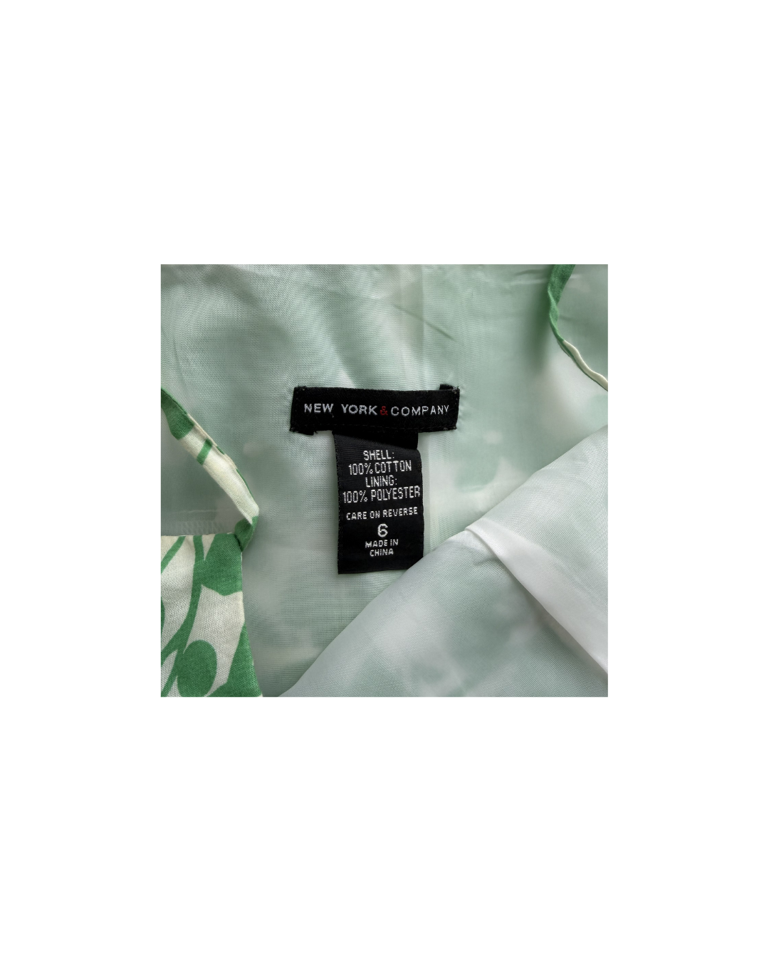Green Floral Cotton Dress - Size 6