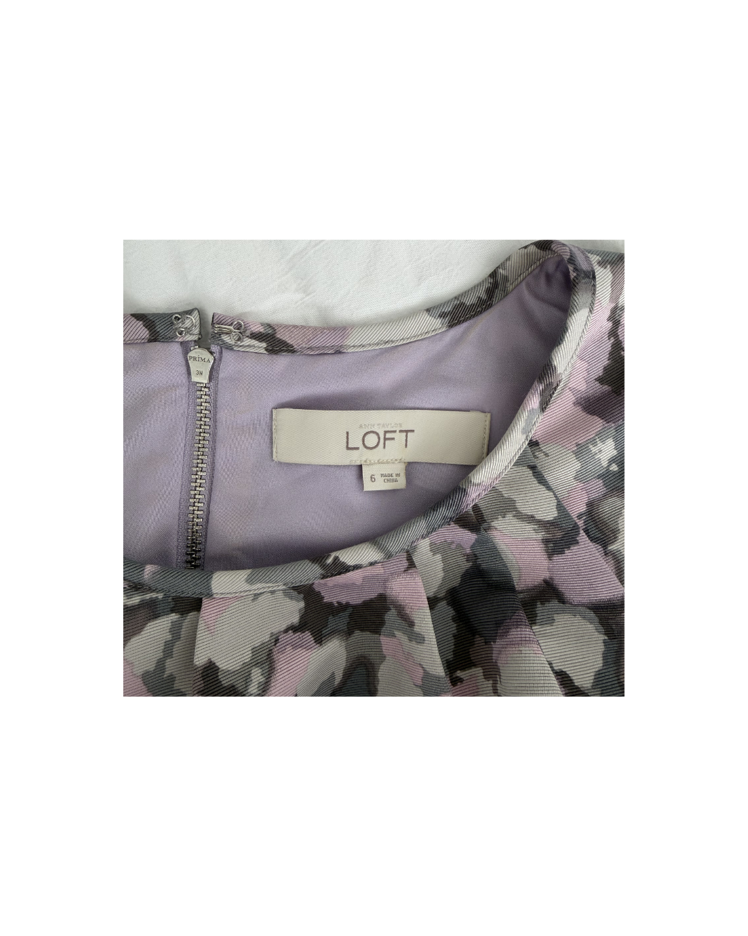 Ann Taylor Loft Purple Print Dress - Size 6