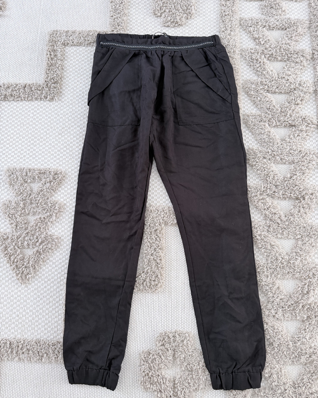 Black Dressy Joggers - Size S