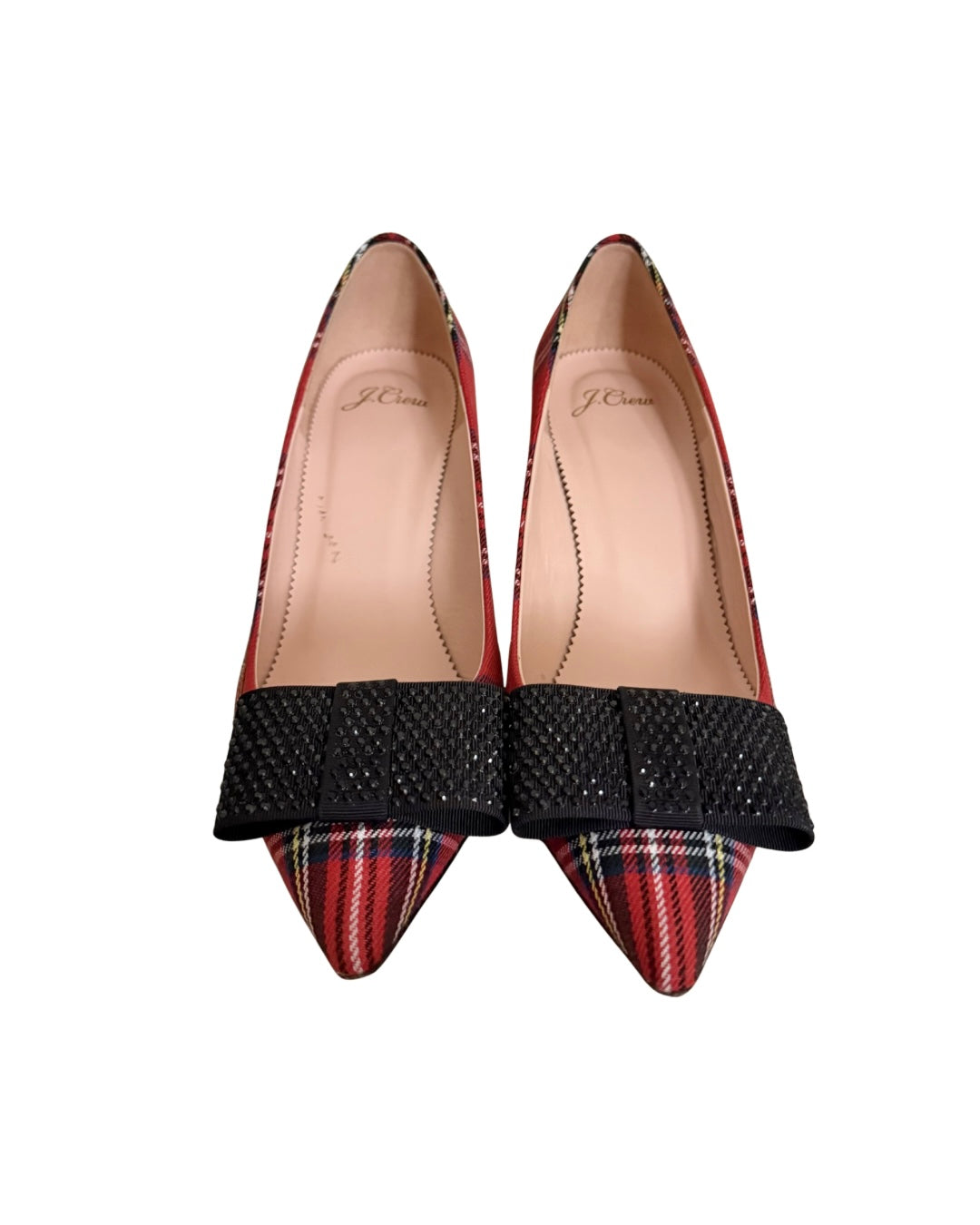 J.Crew Red Plaid Heels
